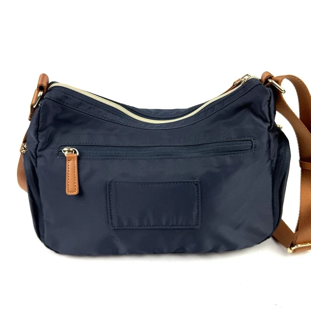 Nordace Siena Hobo Crossbody Bag Navy BLUE Sand RFID Travel Purse Brand New